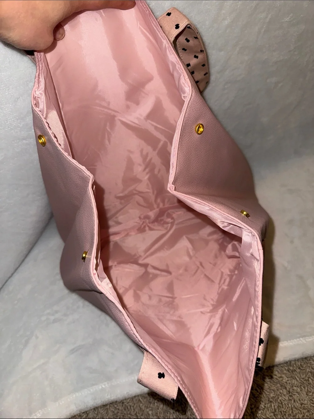 **NEW** TOUS Pink Tote with Patterned Ribbon Straps